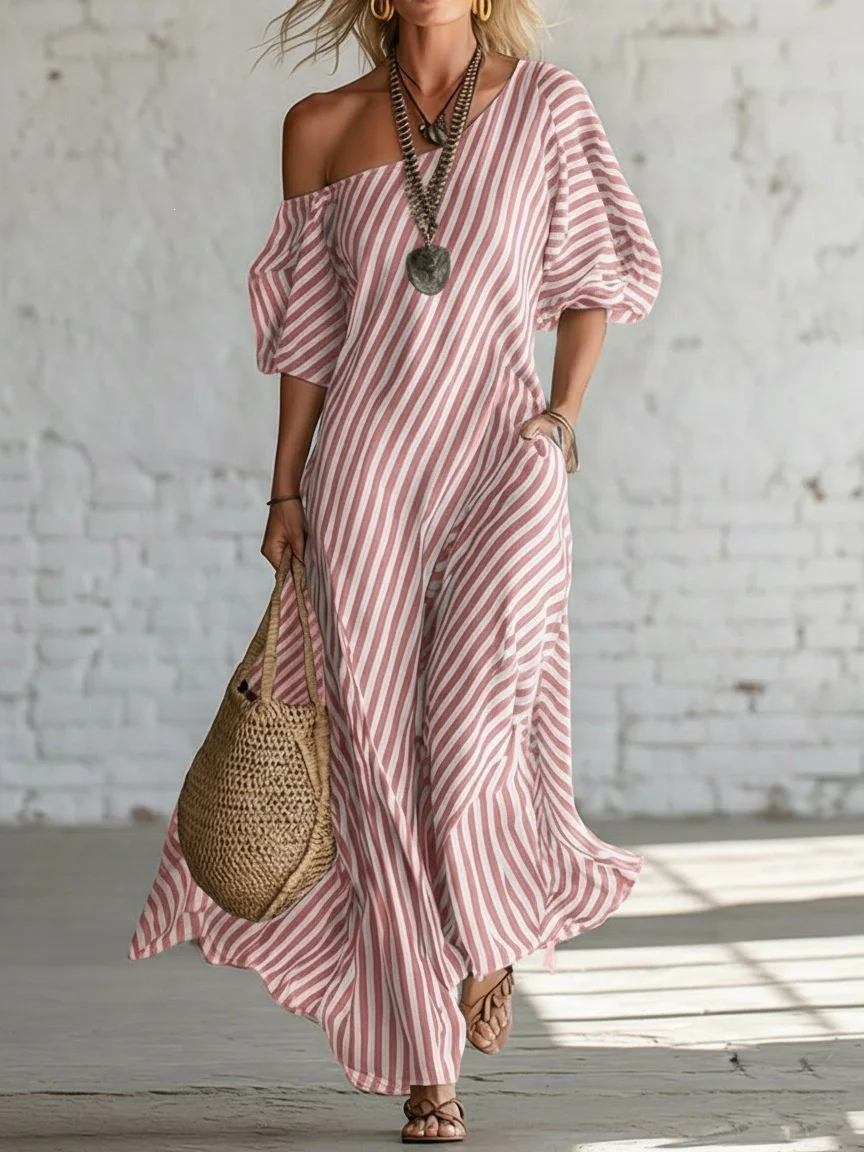 Simple Solid Color Patchwork Dress