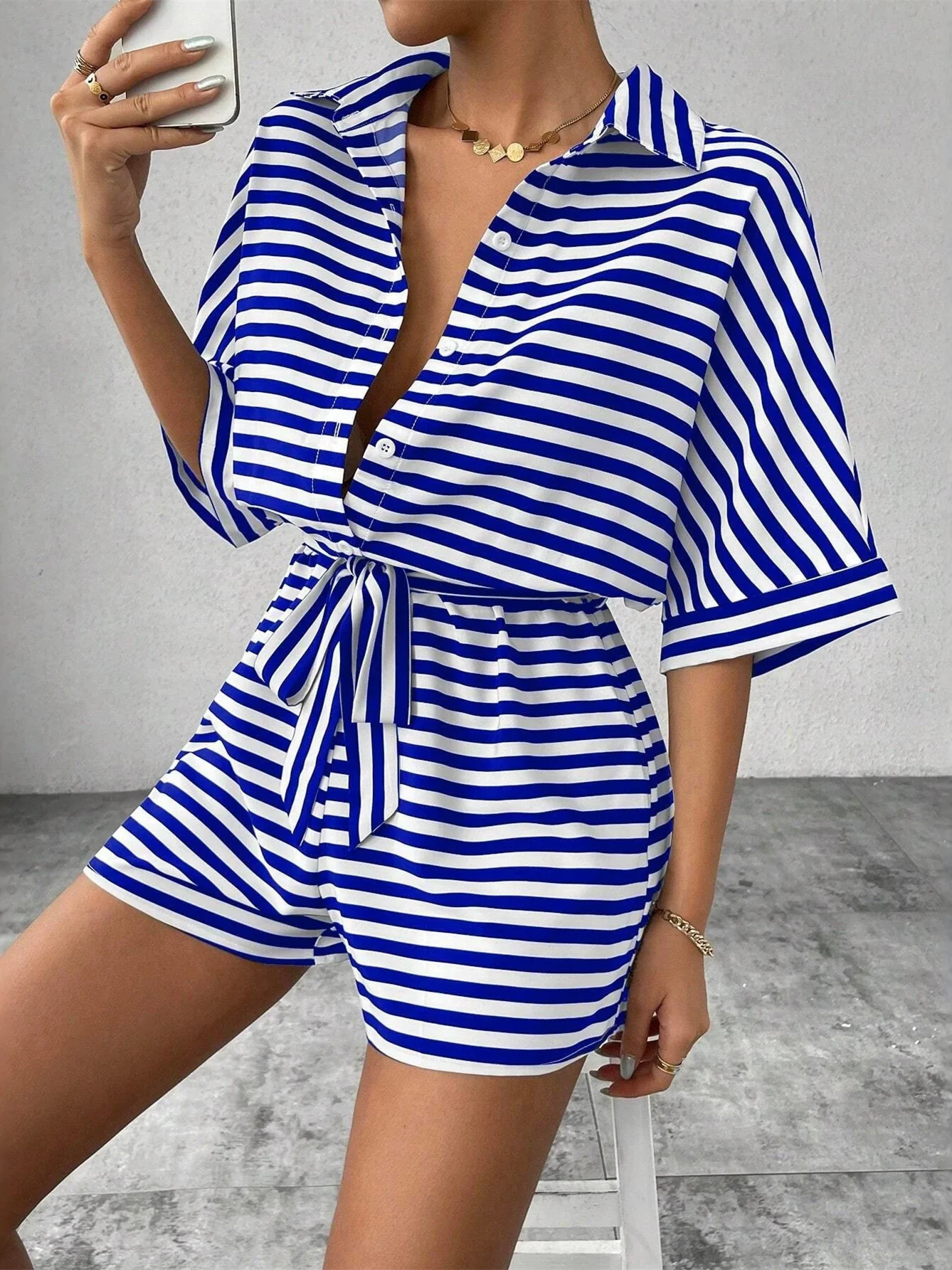 Solid Color Versatile Jumpsuit - Image 3