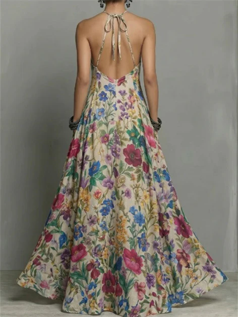 Floral Print Midi Dress - Image 4