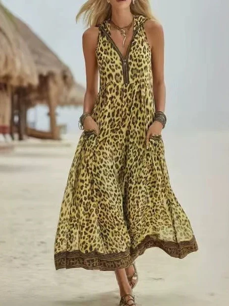 Simple Solid Color Patchwork Dress - Image 2