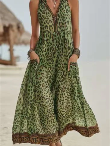 Simple Solid Color Patchwork Dress - Image 4