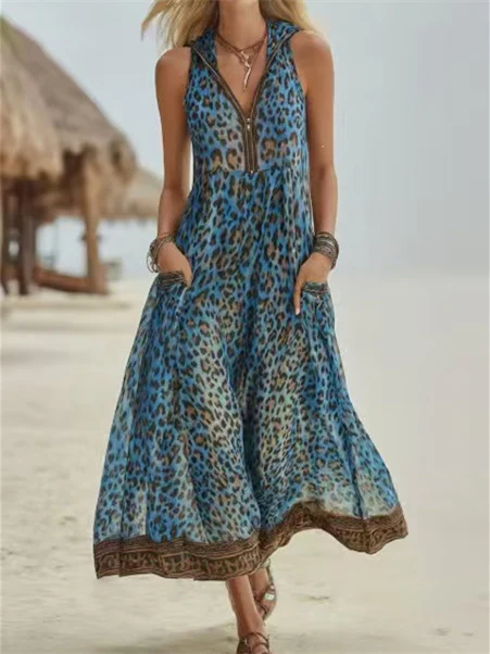 Simple Solid Color Patchwork Dress - Image 5