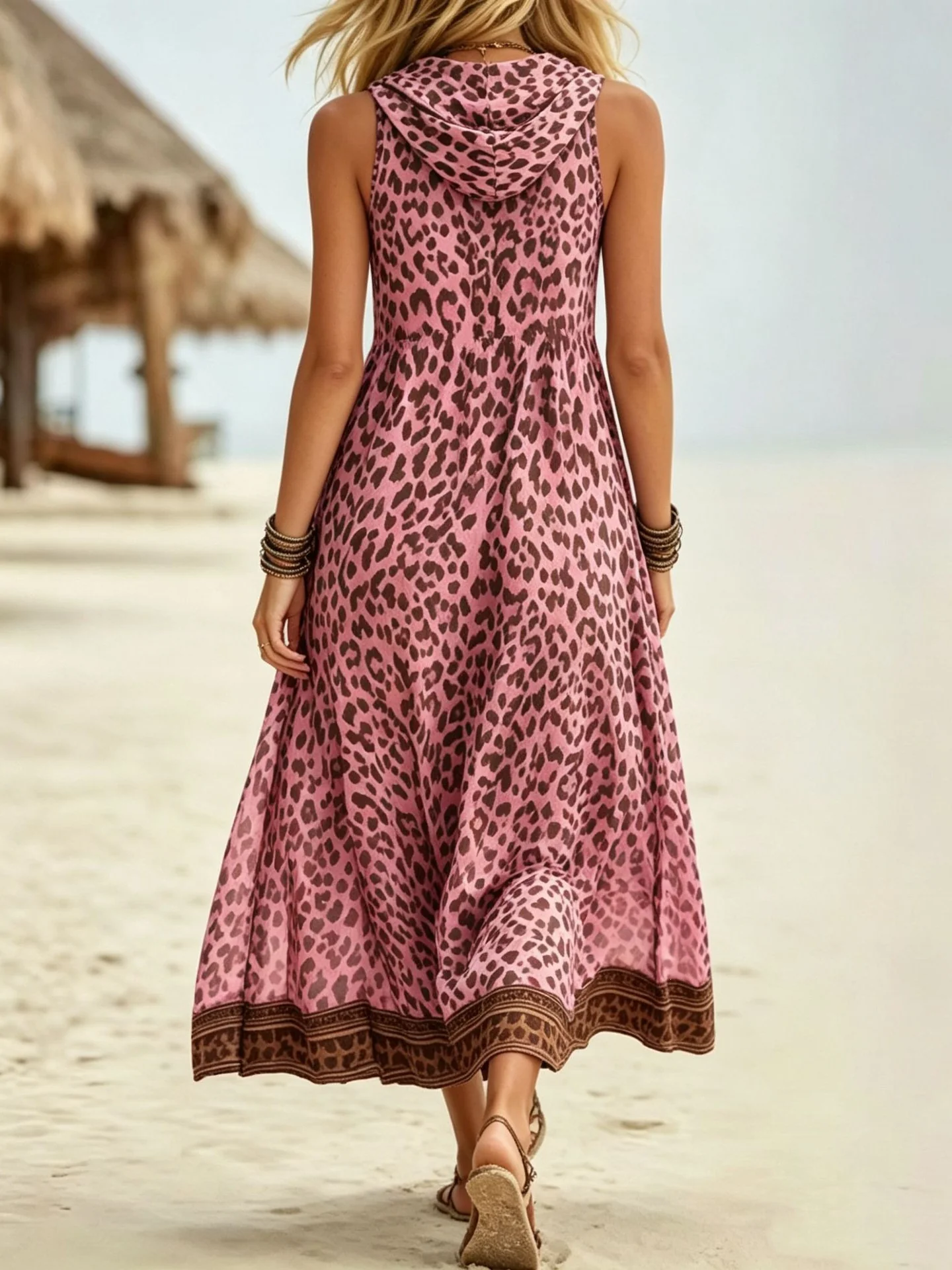 Simple Solid Color Patchwork Dress - Image 8