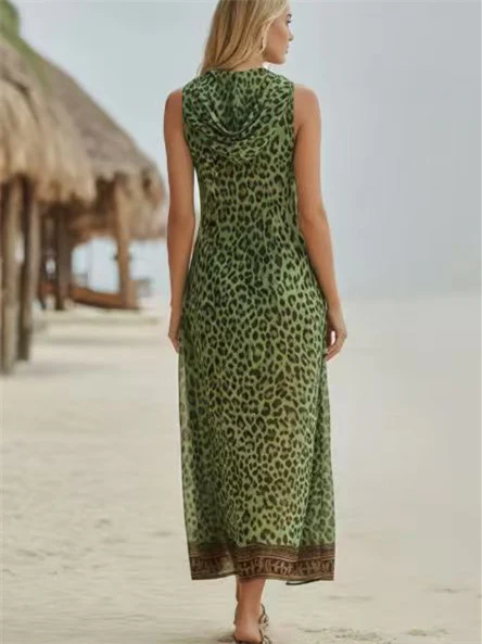 Simple Solid Color Patchwork Dress - Image 9
