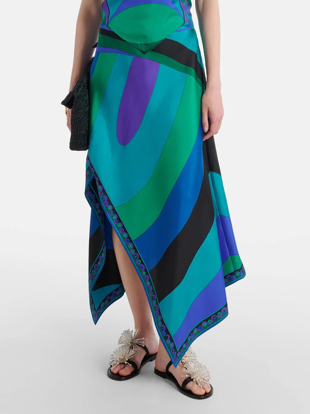 Satin Halter Neck Backless Top And Skirt Two-piece Set - Image 6