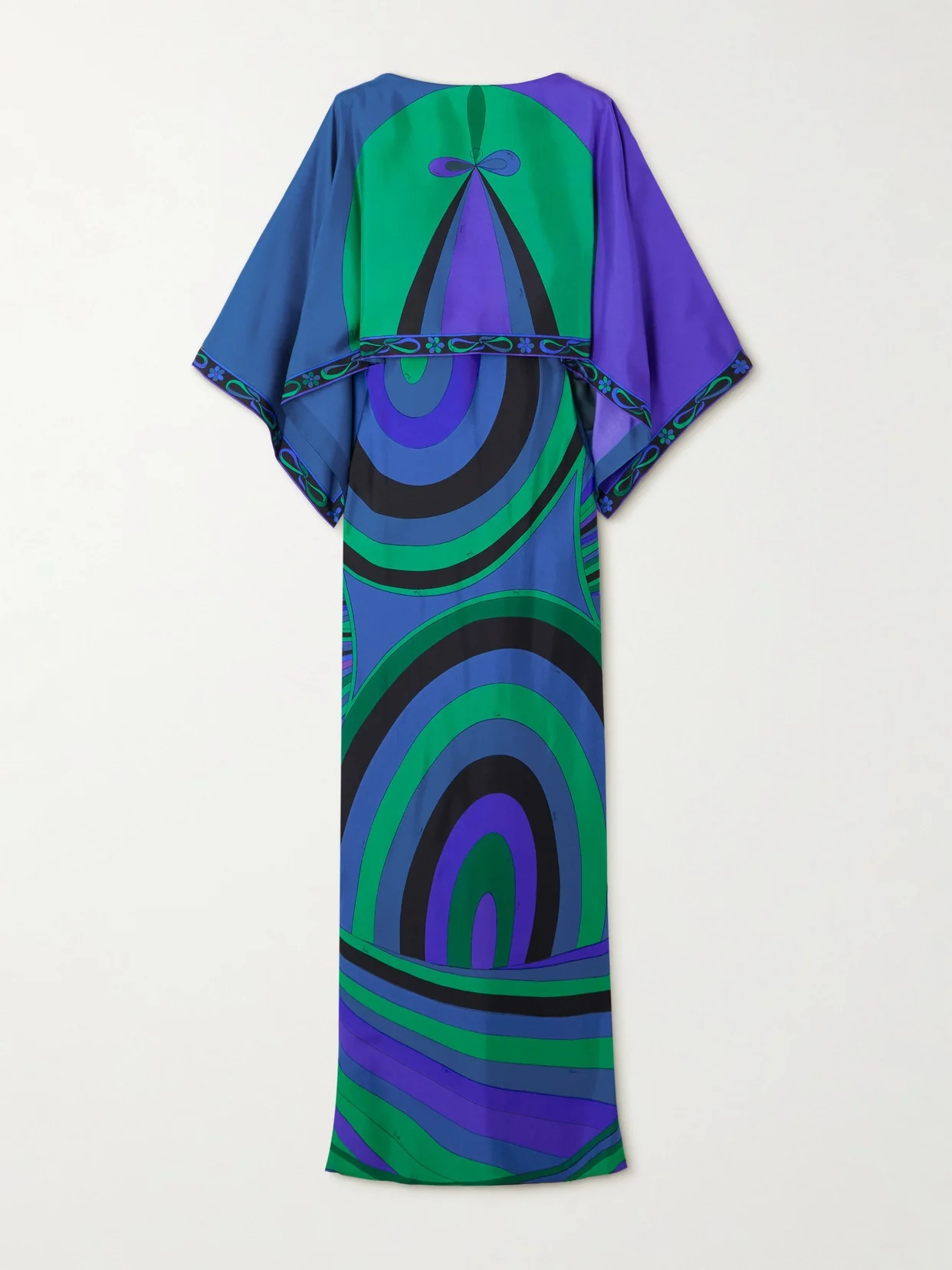 Abstract Irregular Print Shawl Dress Two-piece Set - Image 5