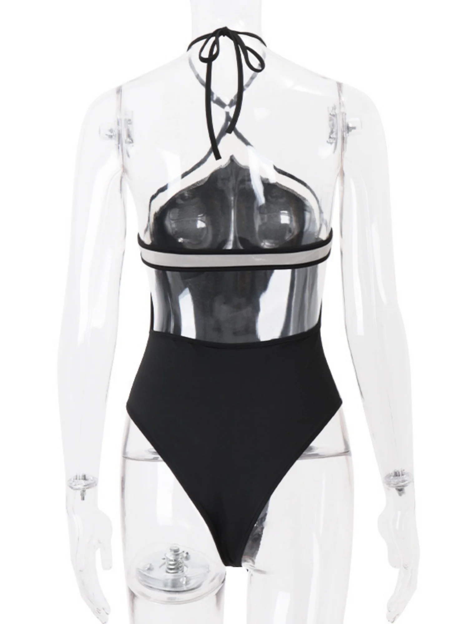 Cross-neck Backless Bodysuits - Image 5