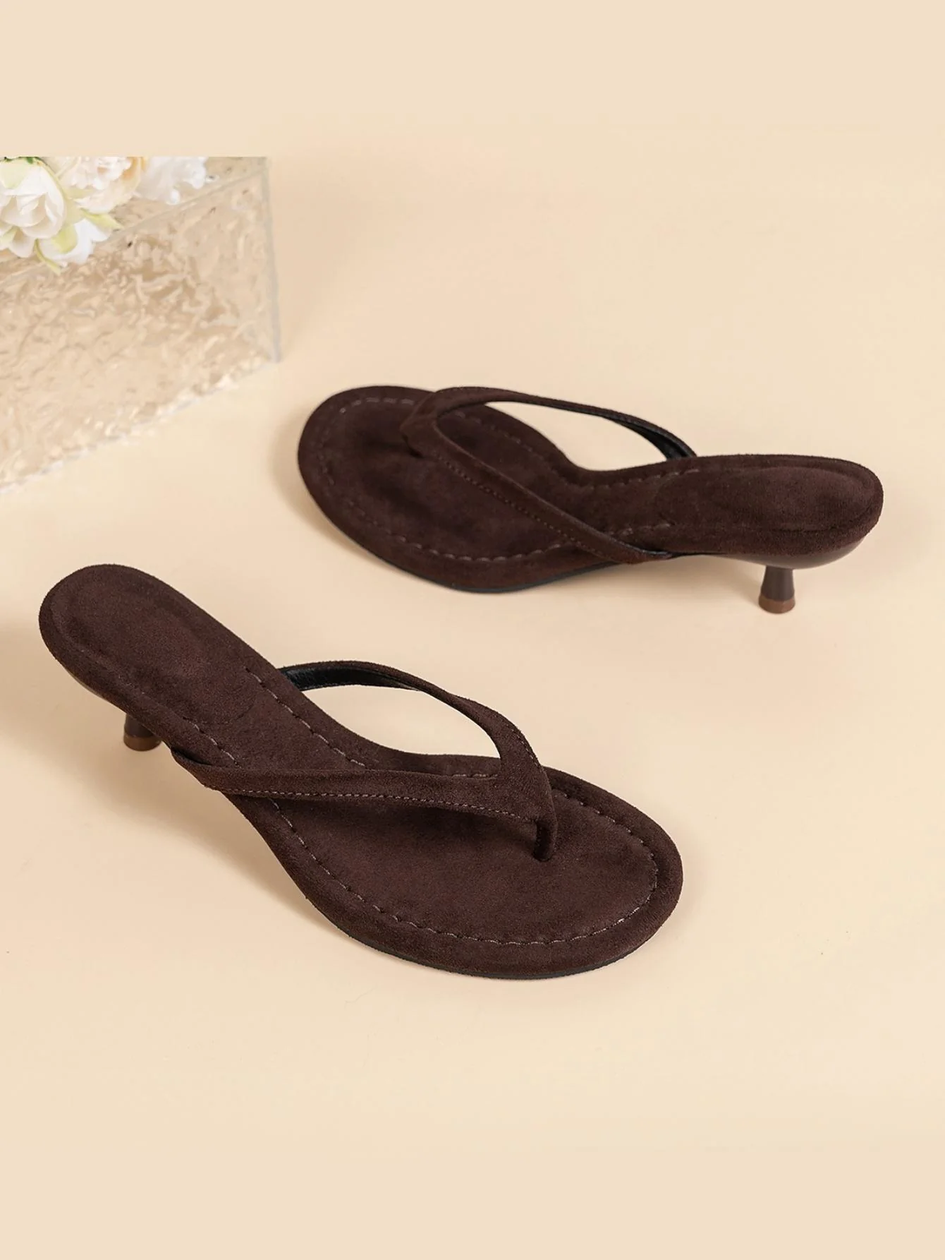 Simple And Stylish High-heeled Flip-flops - Image 11