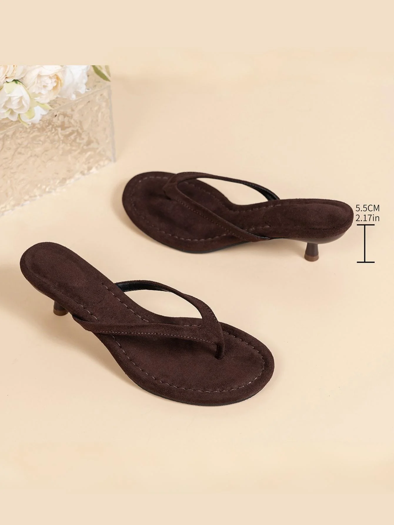 Simple And Stylish High-heeled Flip-flops - Image 13