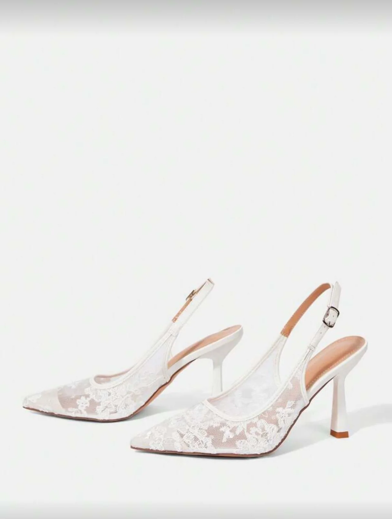 Lace Mesh High Heels - Image 17