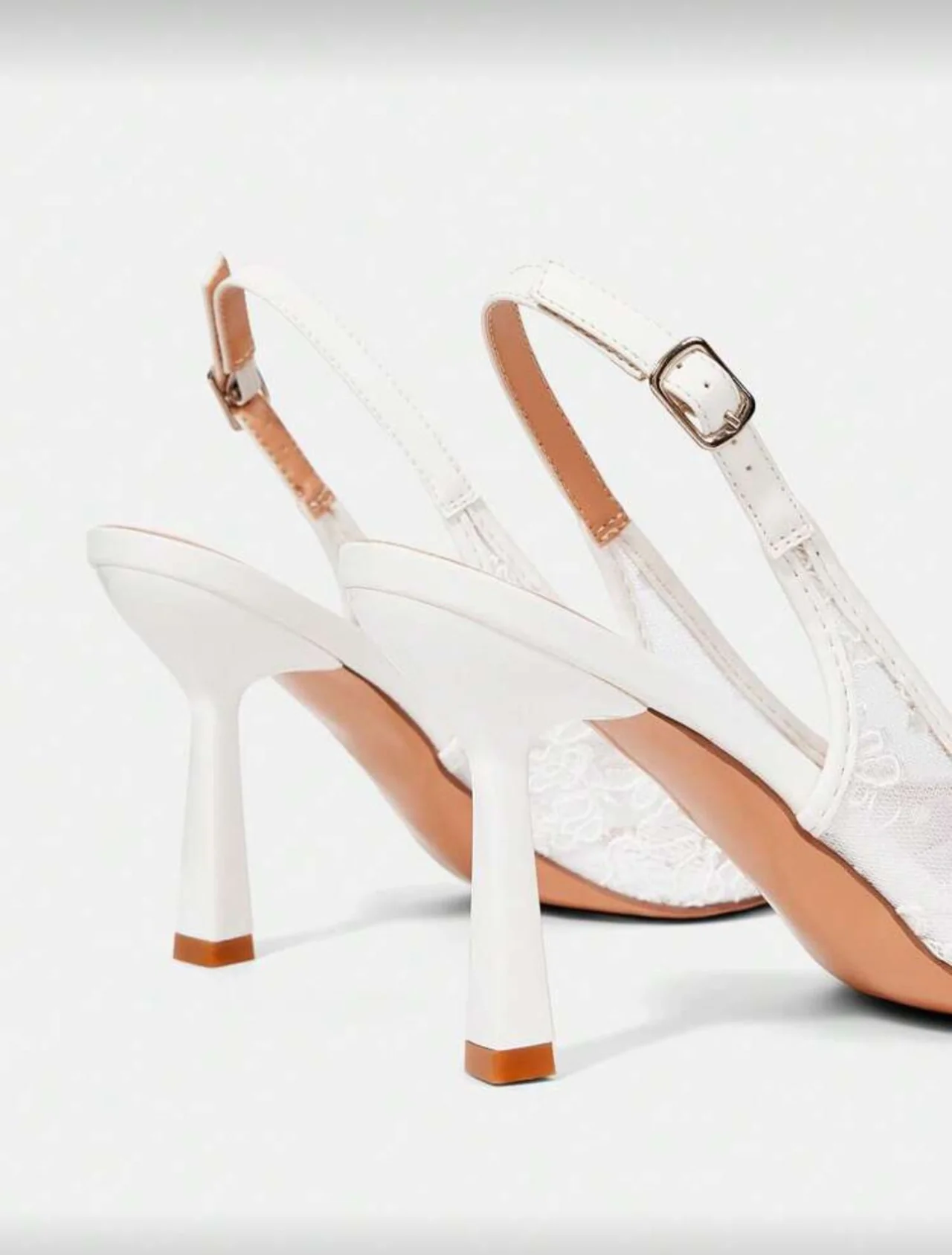 Lace Mesh High Heels - Image 18