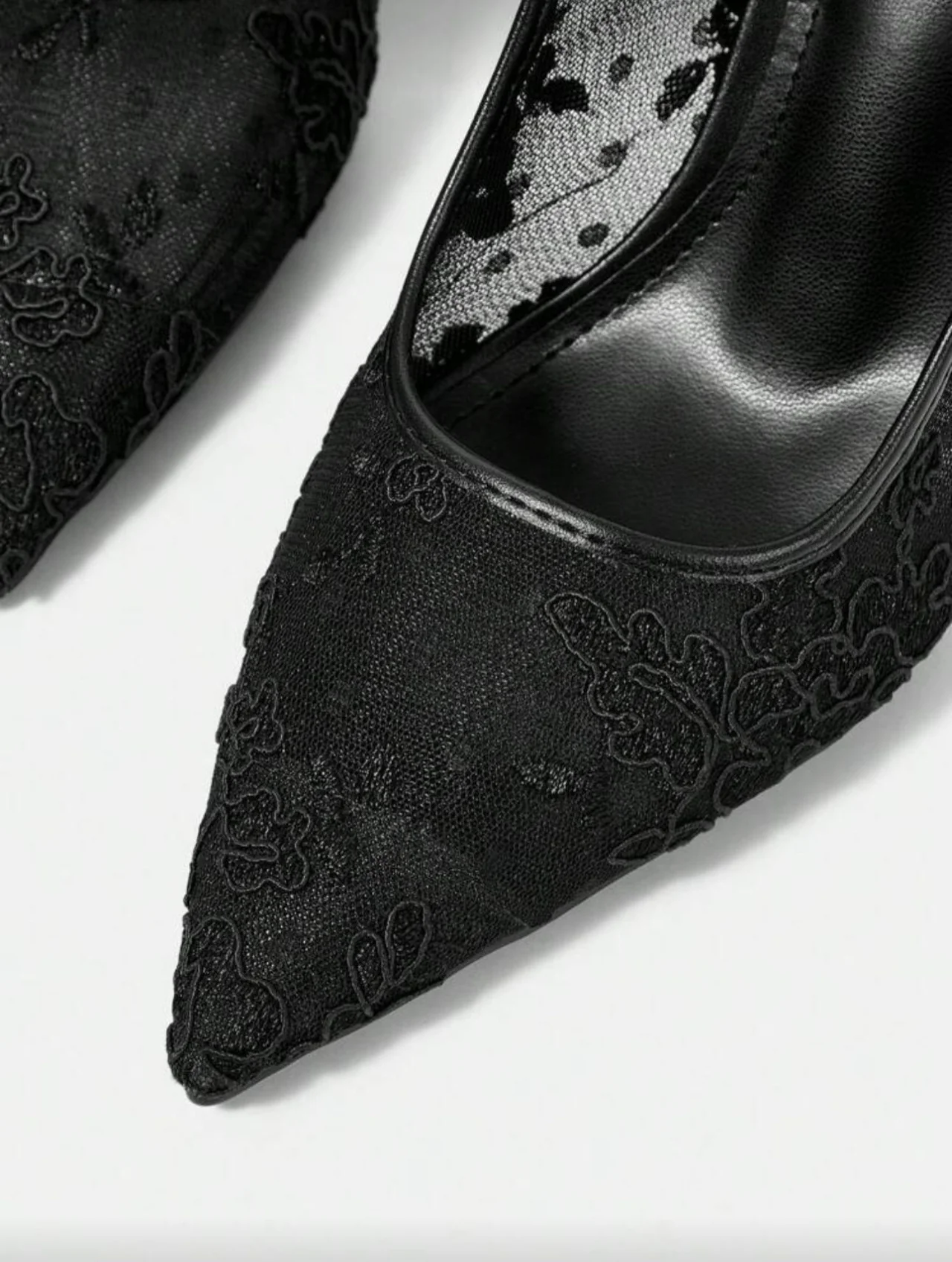 Lace Mesh High Heels - Image 8