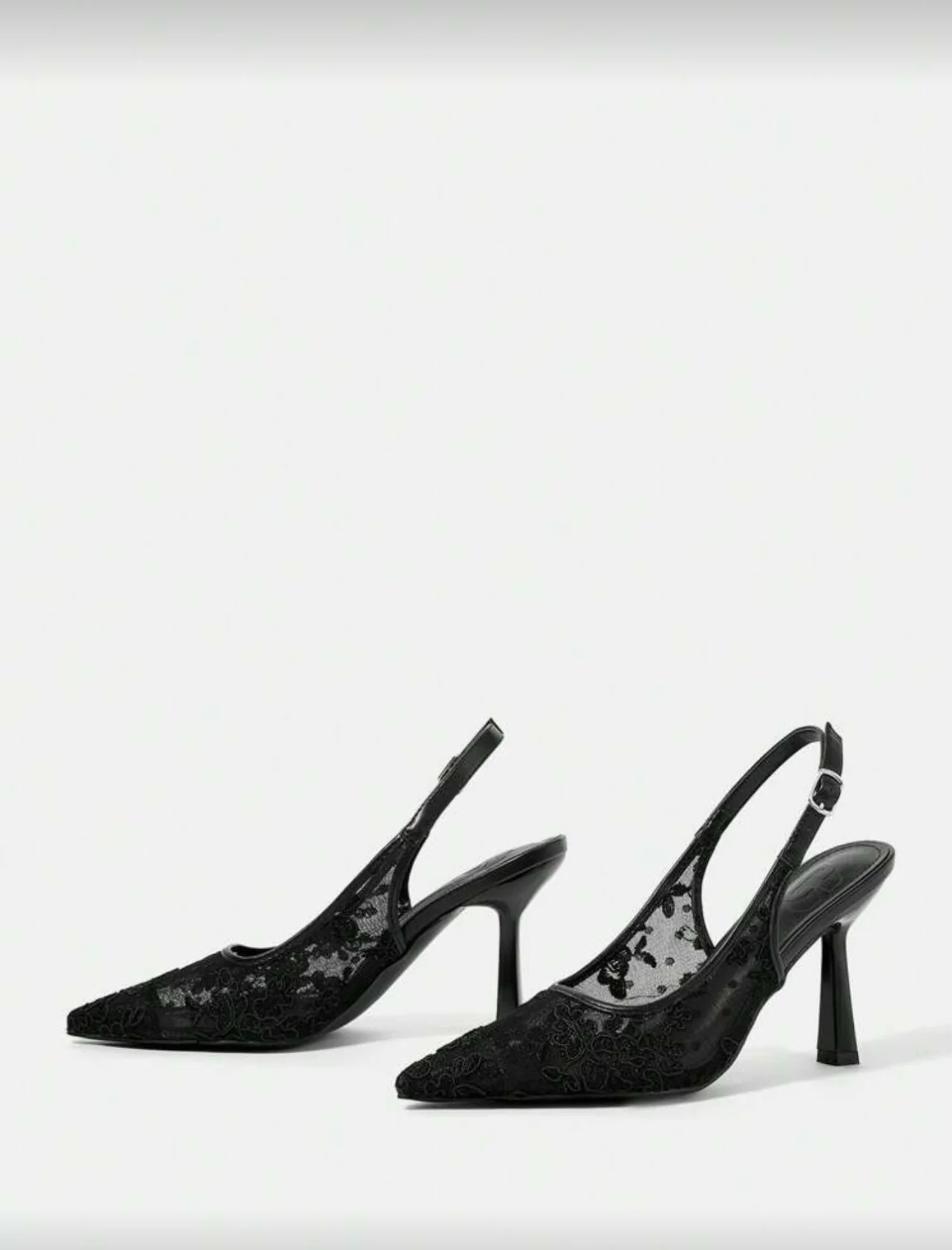 Lace Mesh High Heels - Image 9