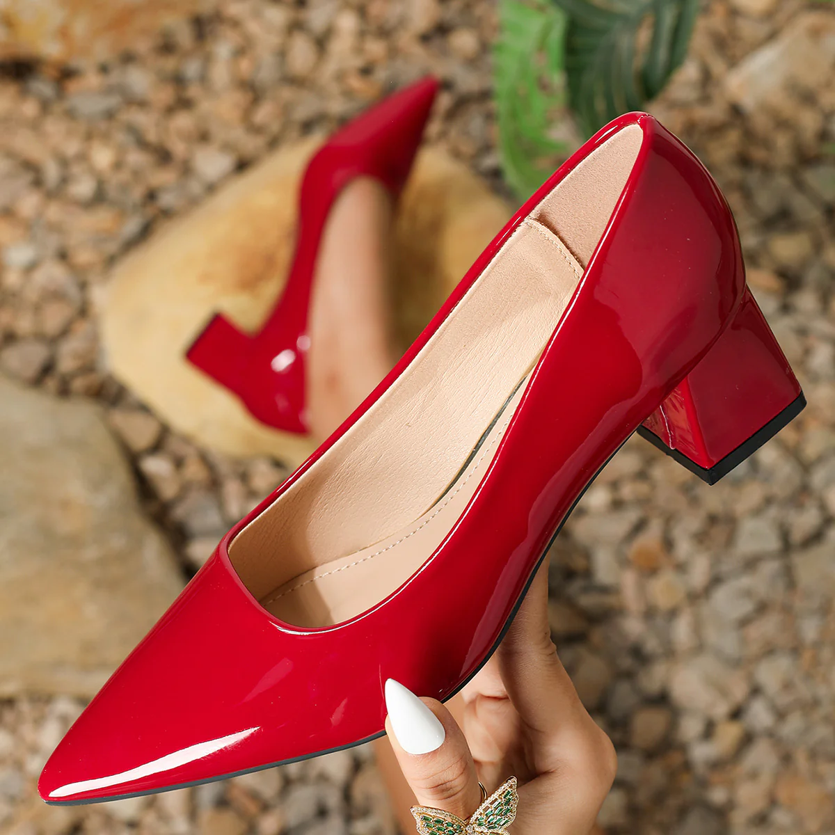Classic Pointed-toe Chunky Heels - Image 6