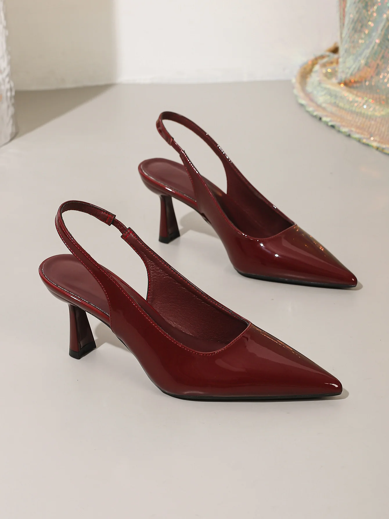 Pointed-toe Open-back High Heels - Image 13