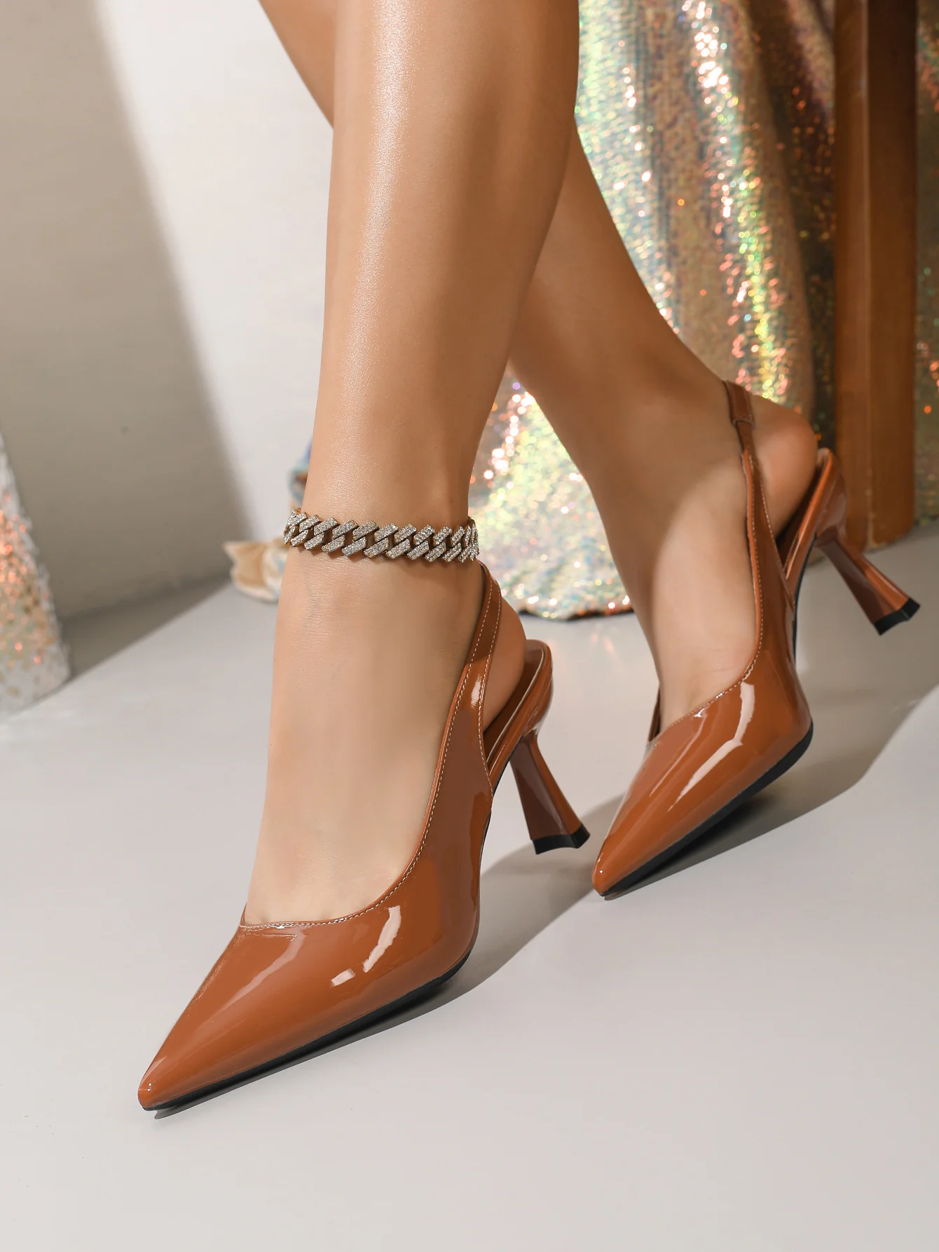 Pointed-toe Open-back High Heels - Image 14