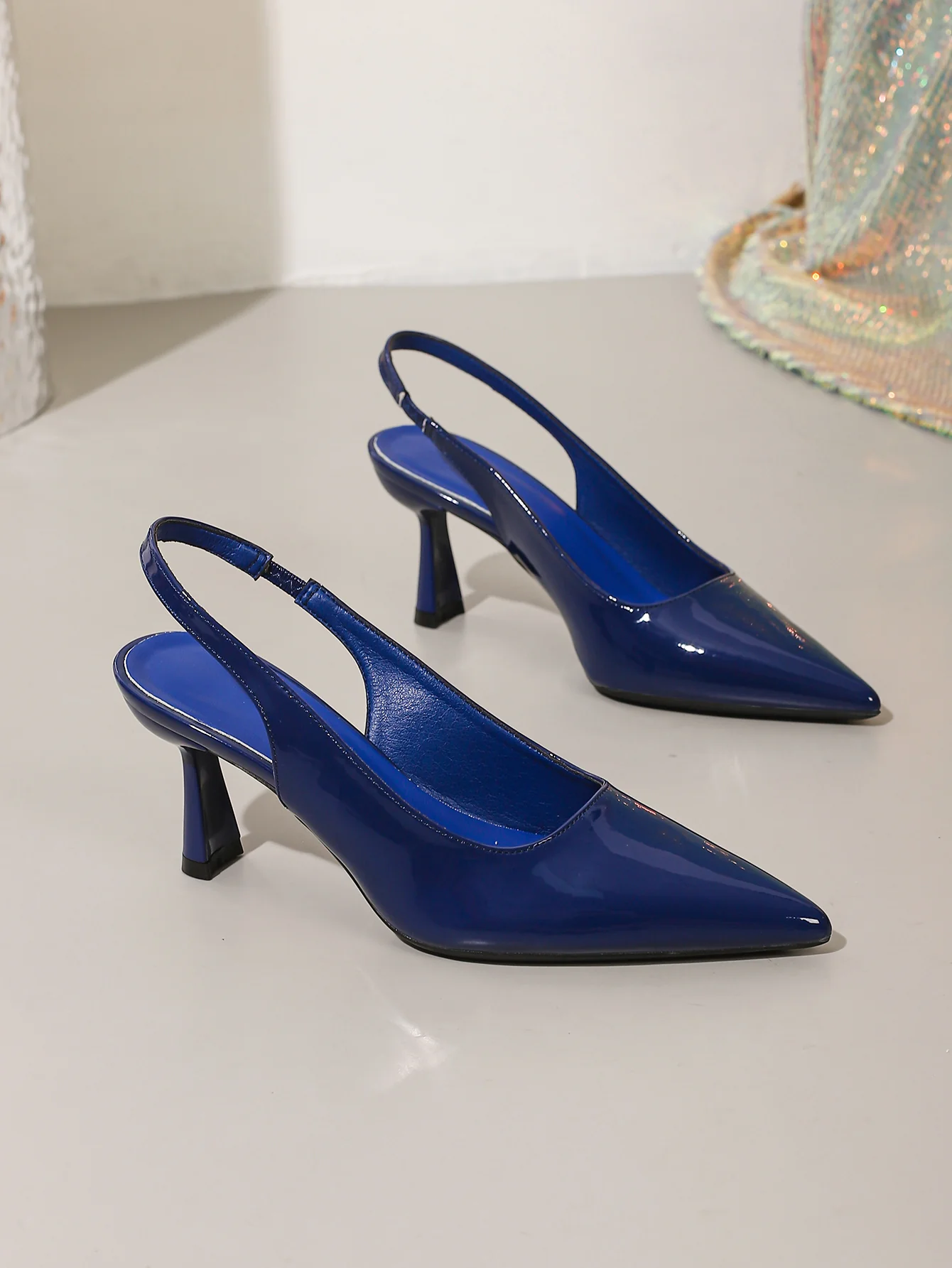 Pointed-toe Open-back High Heels - Image 9