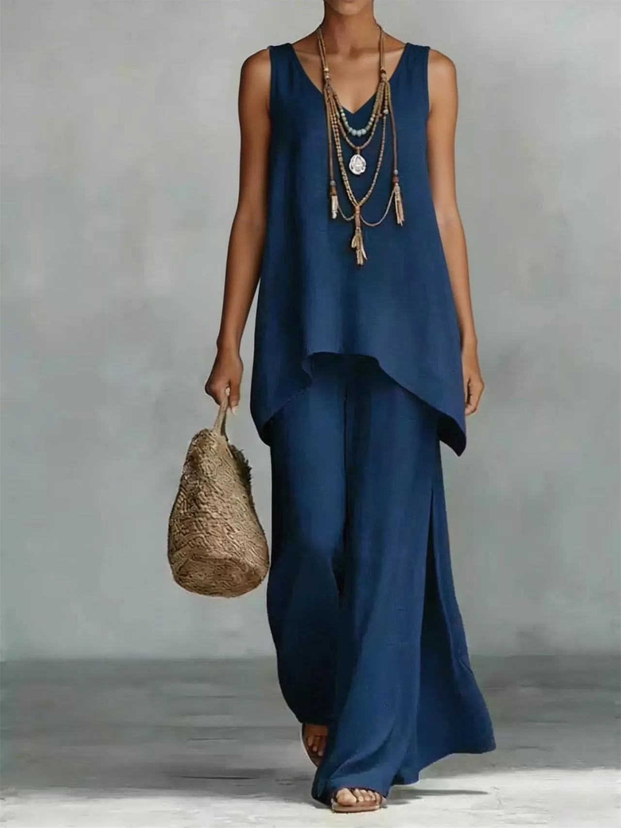 Solid Color Versatile Two-piece Set - Image 2
