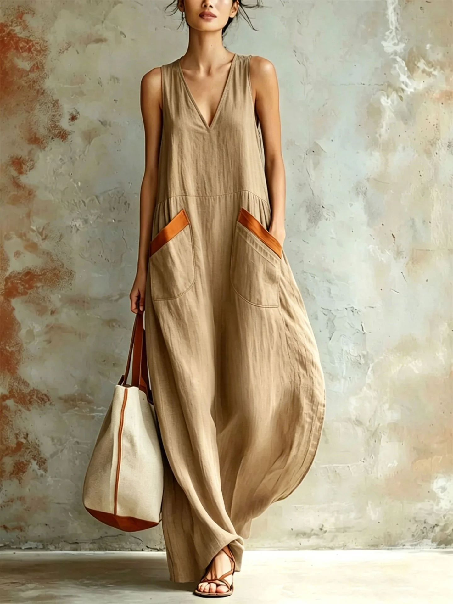 Solid Color Versatile Jumpsuit - Image 5